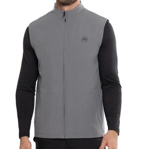 Travis Mathew Mens Heater full zip Golf vest in quiet shade gray XXXL NWT